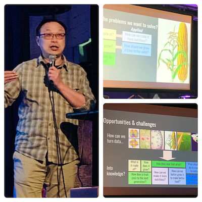 Shinhan talks about the future of data and agriculture at Biology On Tap in Lansing!